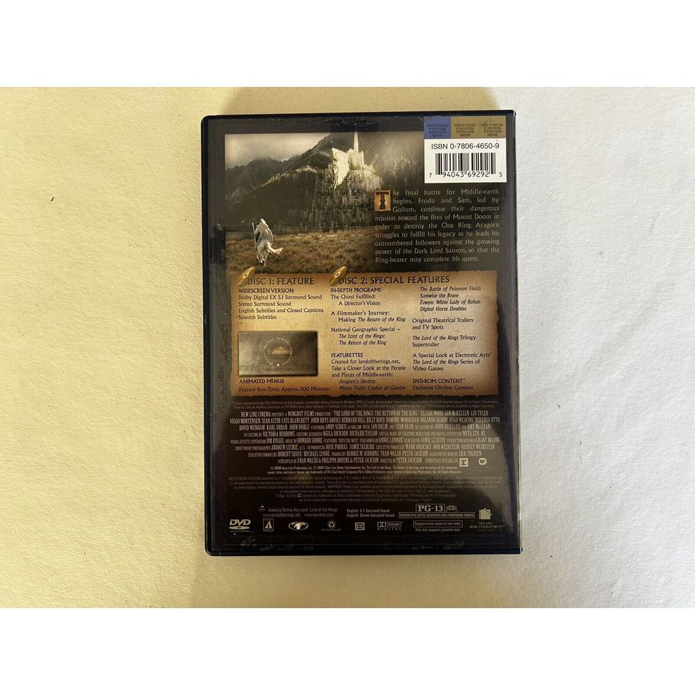 Lord Of The Rings The Return Of The King 2 Disc Widescreen Edition - Picture 2 of 4